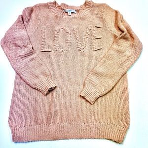 Lauren Conrad LOVE Sweater, Ashes of Roses Pink. Medium.